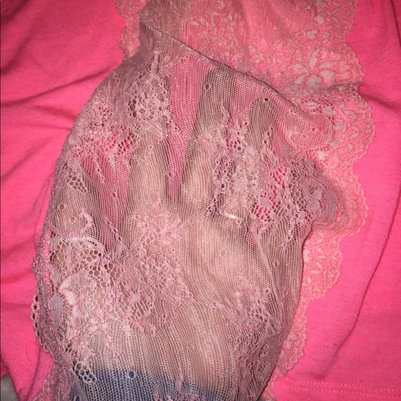 AEO Pink Long sleeved top with lace accents - Picture 4 of 7